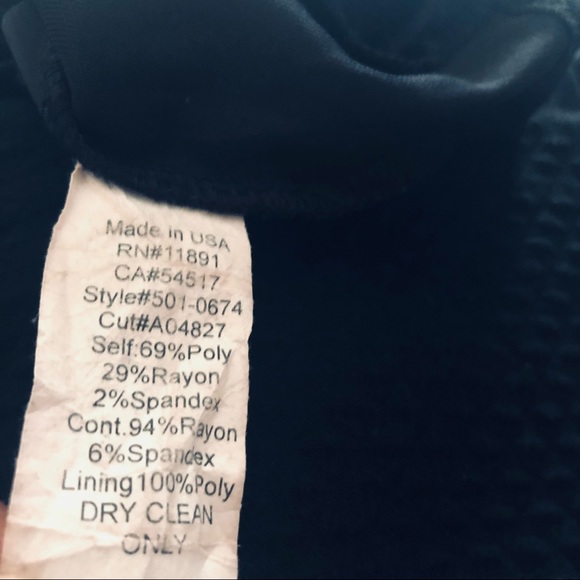 Bailey 44 Black SL Dress with Front Peephole - Picture 4 of 5